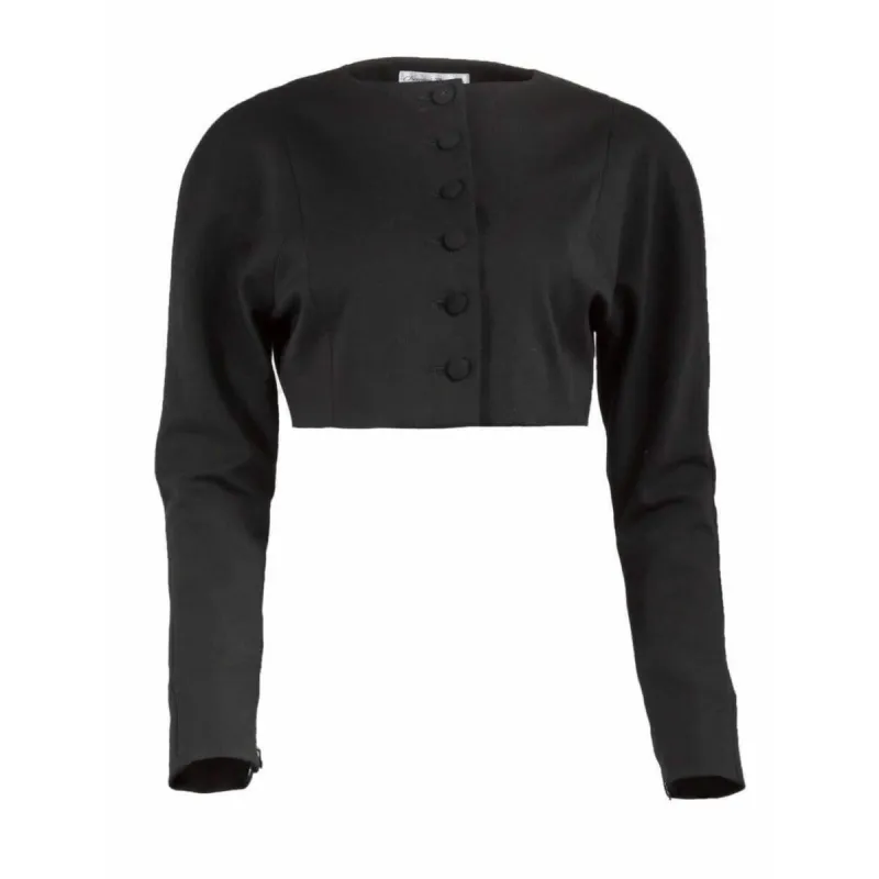 Chantal Thomass Cropped Black Button-Up Jacket sold by Anastasia
