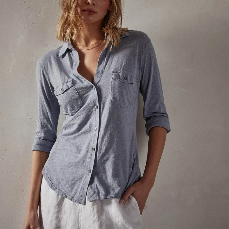 James Perse Contrast Panel Shirt sold by Anastasia