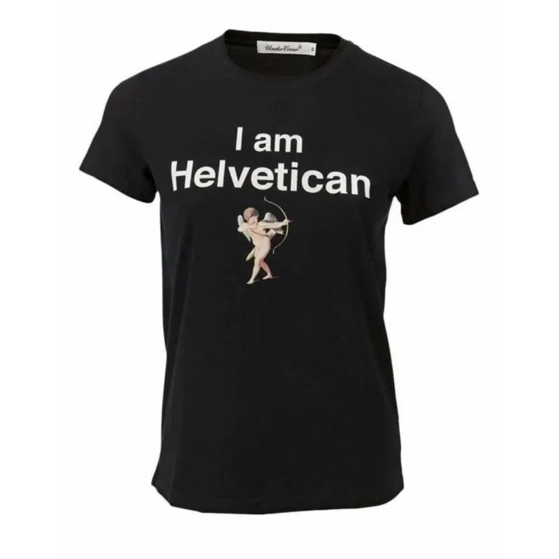 Undercover Black Cotton Helvetica T-Shirt sold by Anastasia
