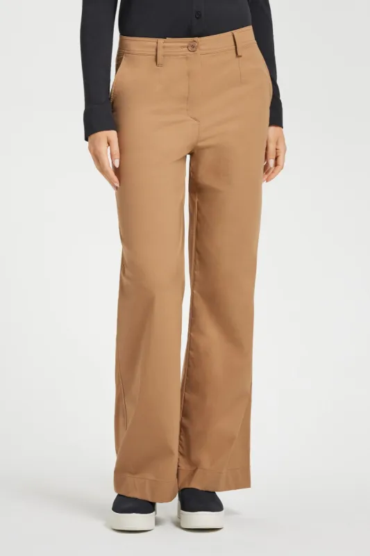 Brooklyn Wide Leg Mid-weight Pant sold by Anatomie