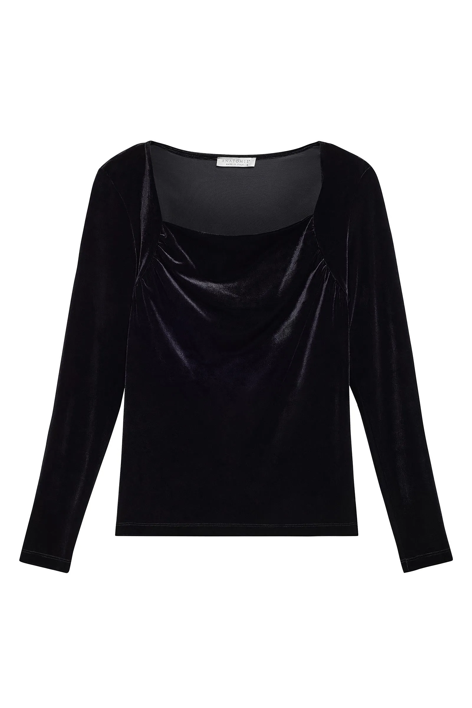 Calliope Stretch Velvet Top in Black sold by Anatomie product image thumbnail 3