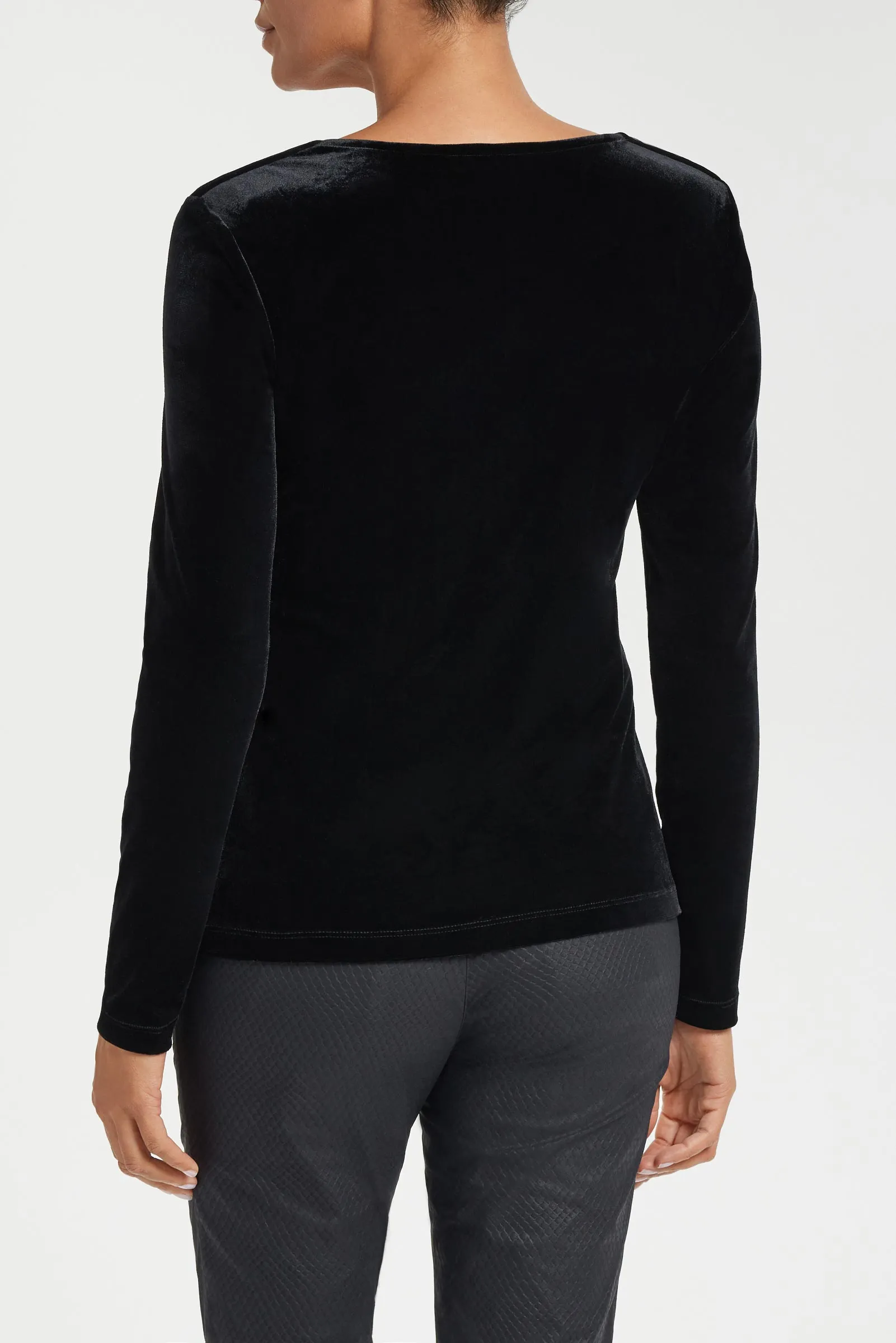 Calliope Stretch Velvet Top in Black sold by Anatomie product image thumbnail 4