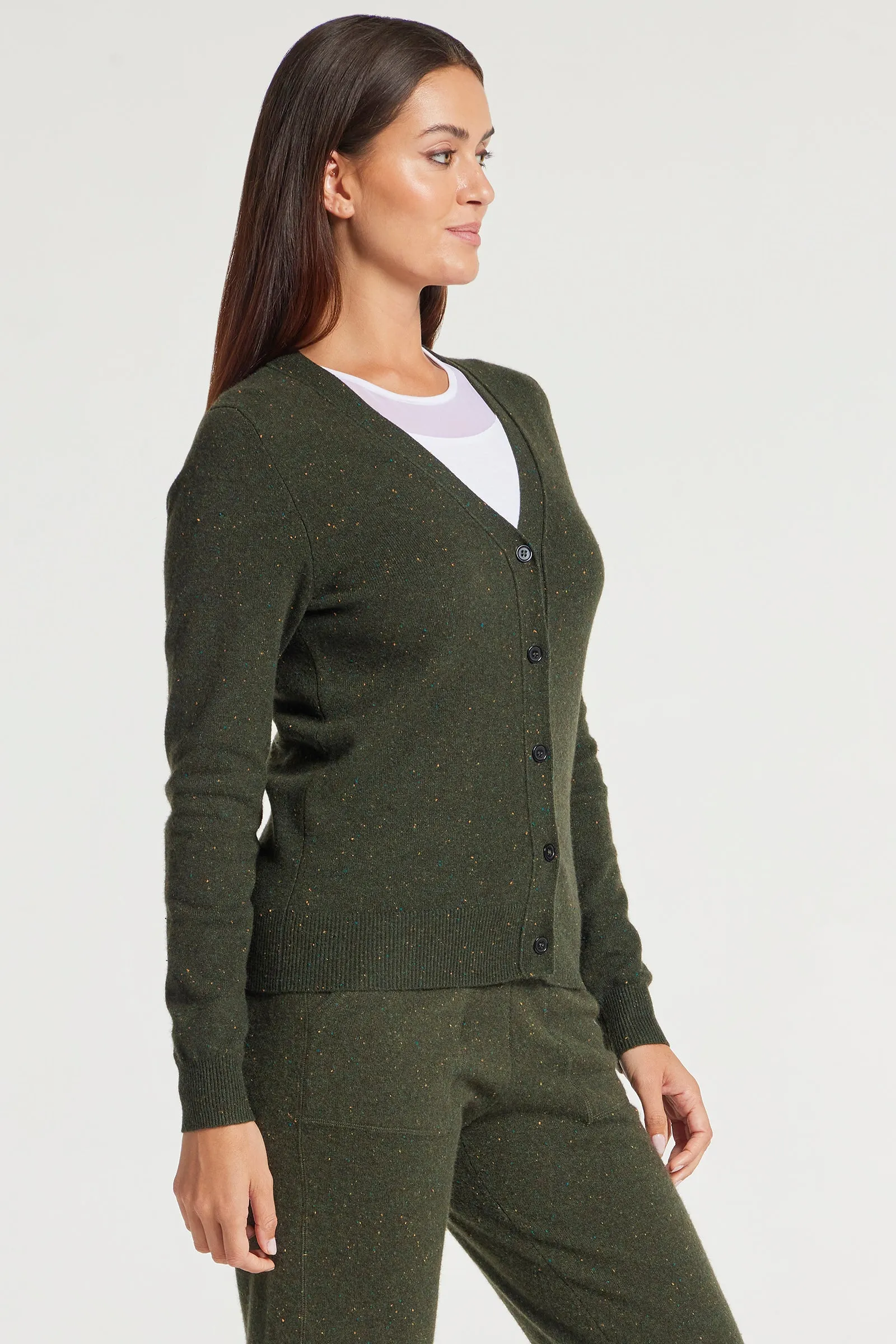 Missy Cashmere Cardigan in Army Green sold by Anatomie product image thumbnail 2