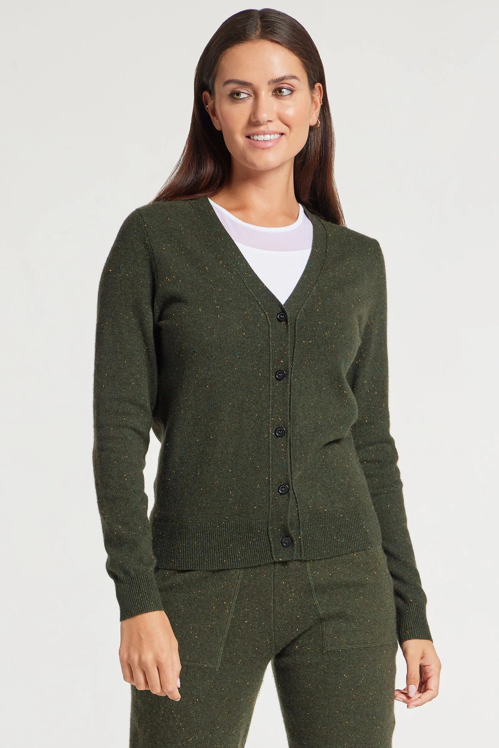 Missy Cashmere Cardigan in Army Green sold by Anatomie product image thumbnail 3
