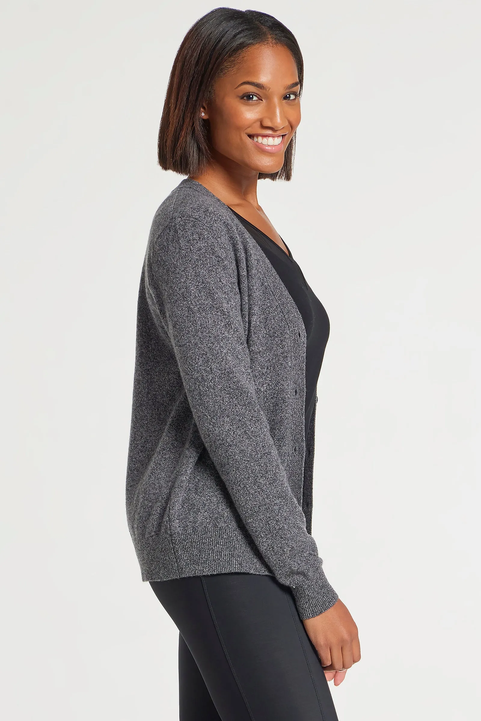 Missy Cashmere Cardigan in Charcoal sold by Anatomie product image thumbnail 3