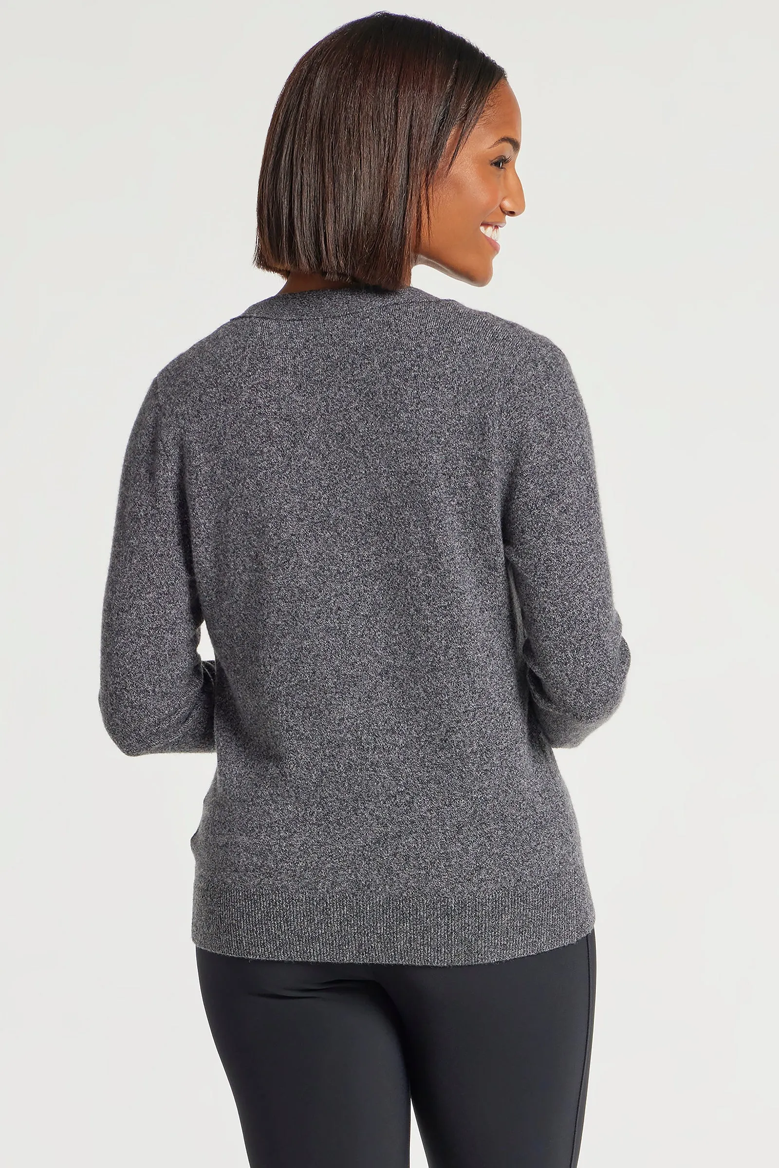 Missy Cashmere Cardigan in Charcoal sold by Anatomie product image thumbnail 2