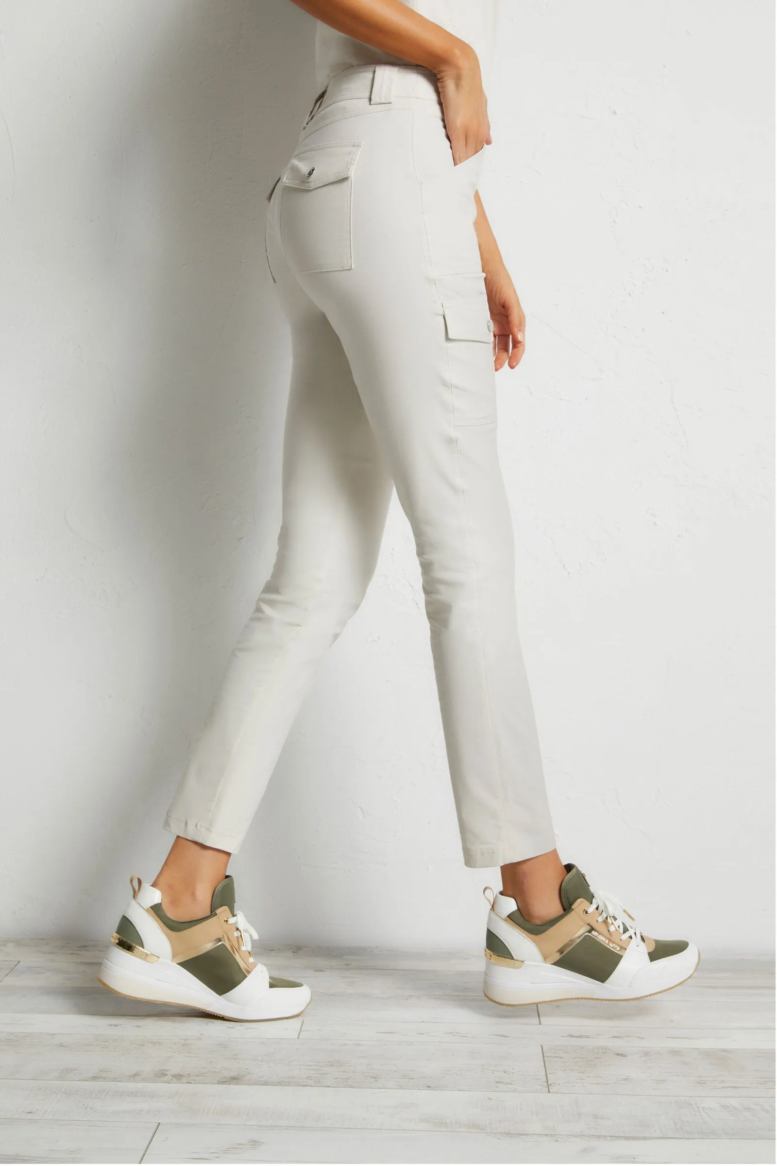 Kate Skinny Cargo Pant in Stone sold by Anatomie product image thumbnail 2