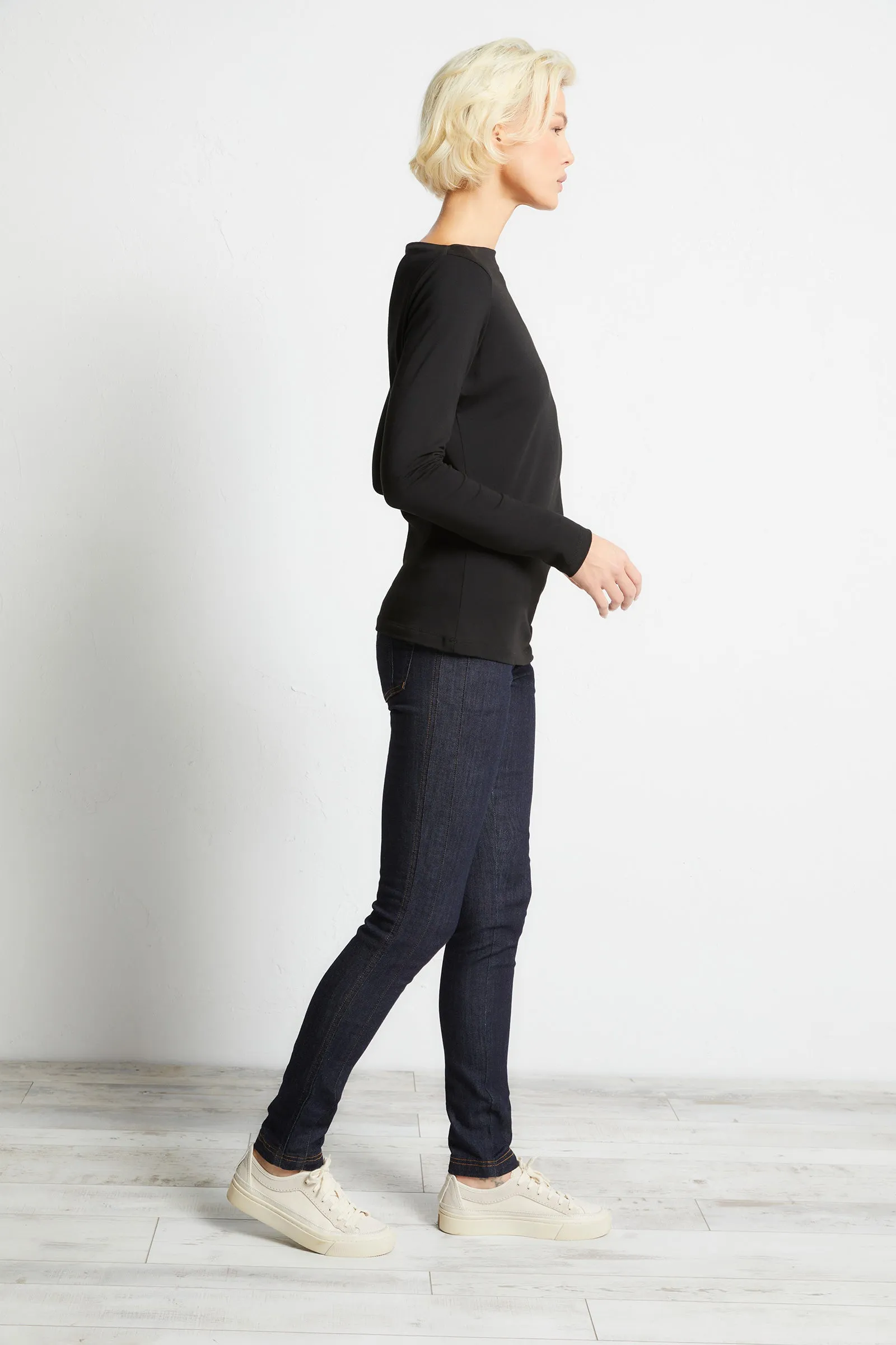 Maria Long Sleeve Top In Black sold by Anatomie product image thumbnail 4