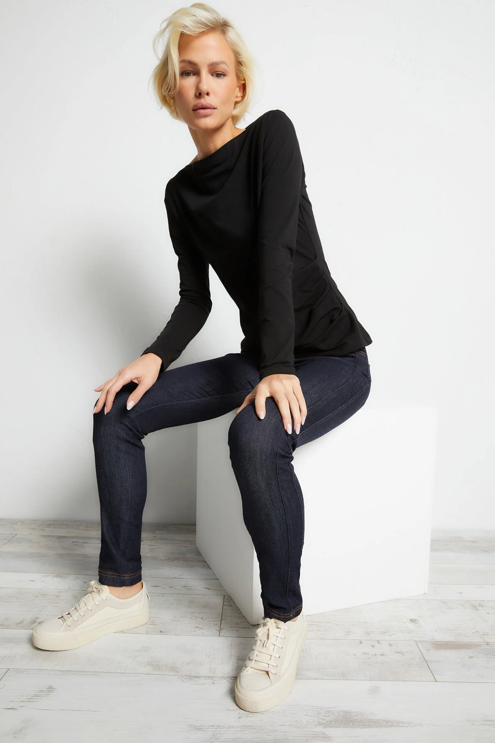 Maria Long Sleeve Top In Black sold by Anatomie product image thumbnail 2