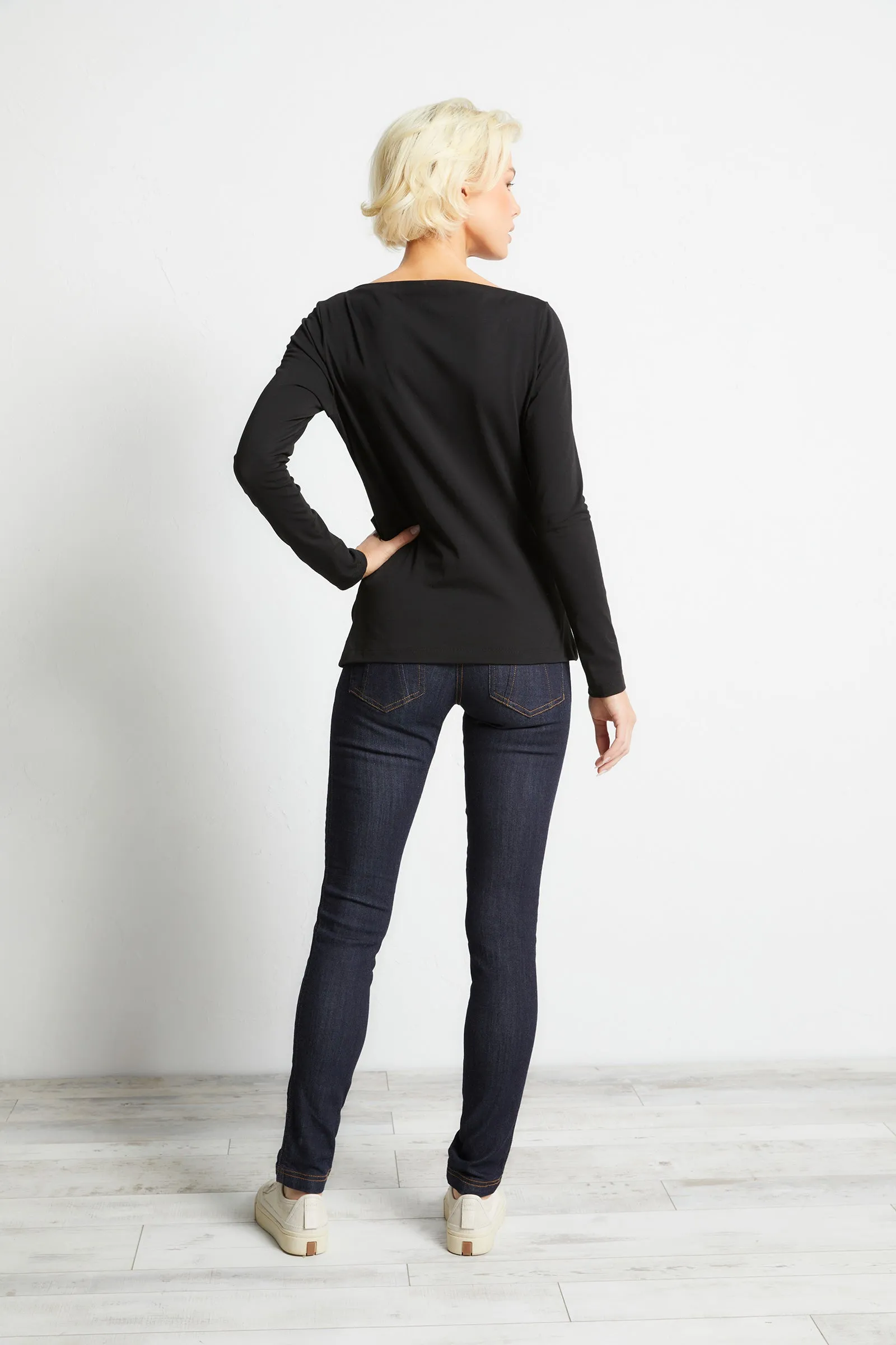 Maria Long Sleeve Top In Black sold by Anatomie product image thumbnail 3