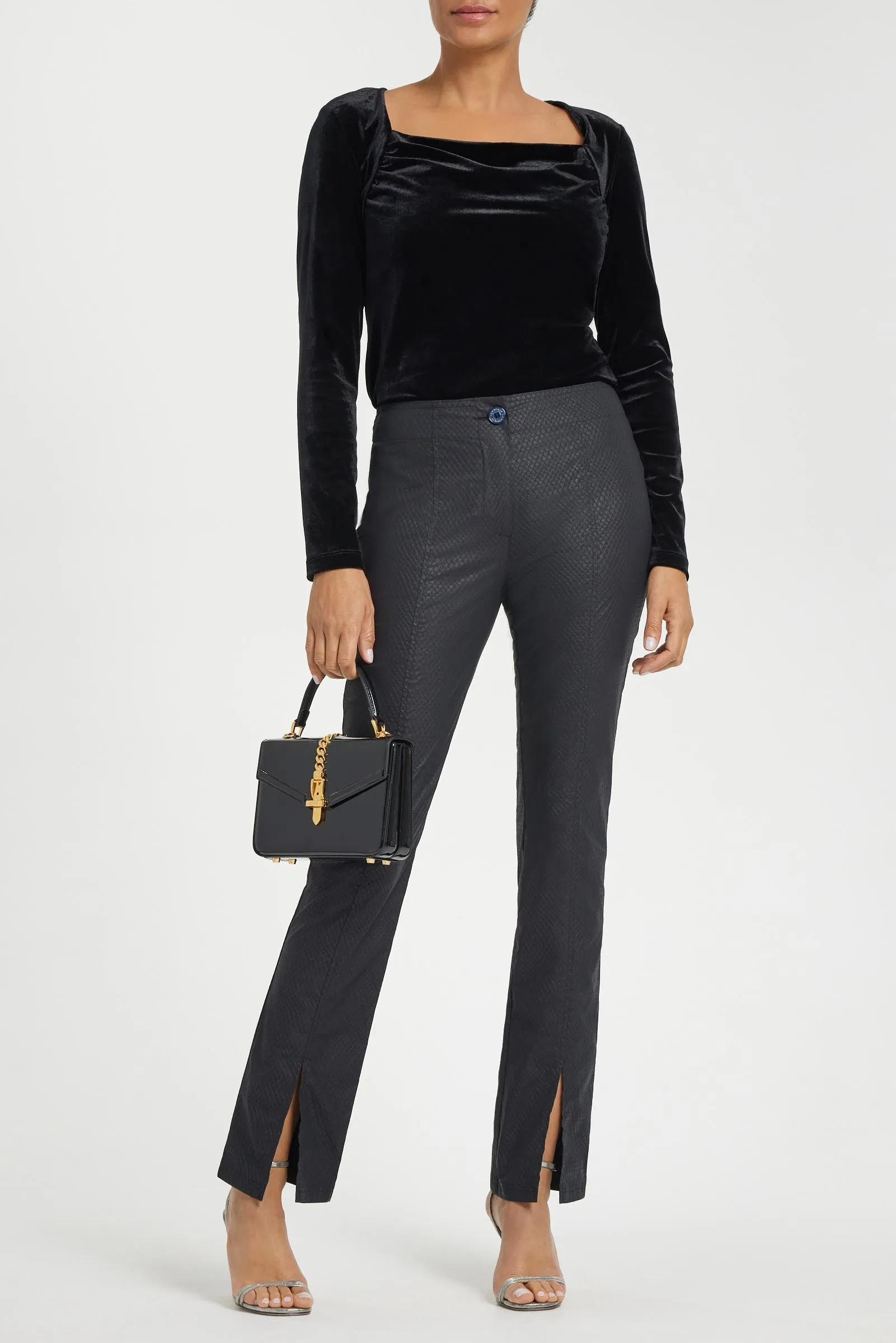 Dominica Snake Embossed Slit Ankle Pant sold by Anatomie product image thumbnail 5