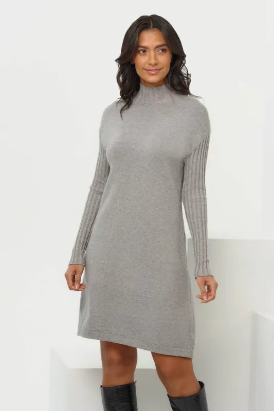 Kellan Turtleneck Lurex Dress sold by Anatomie
