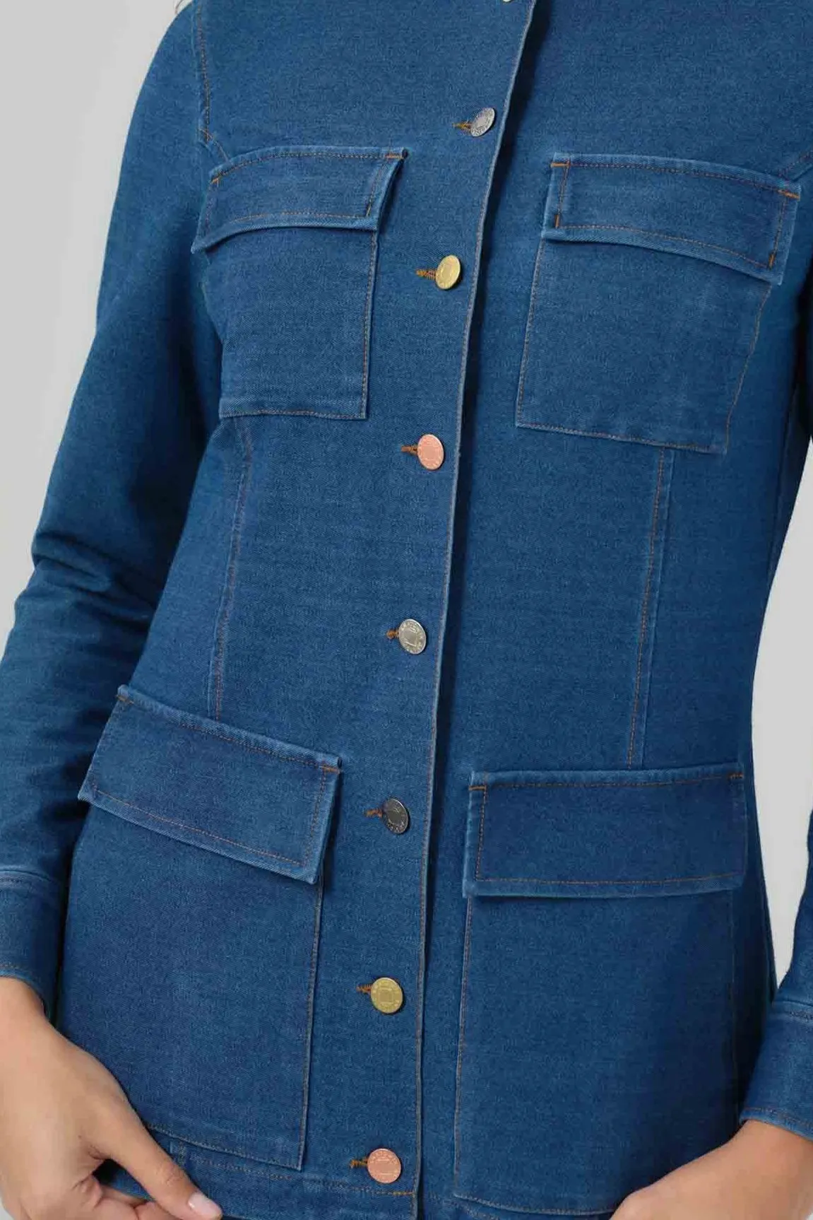 Luvan Performance Denim Utility Jacket sold by Anatomie product image thumbnail 3