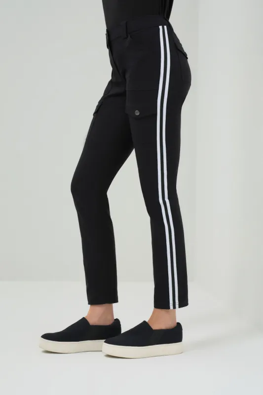 Kate Skinny Cargo Pant with Side Stripes sold by Anatomie