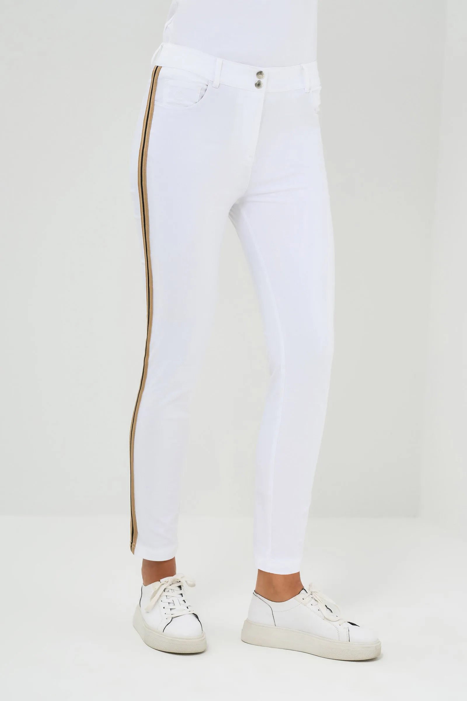 Luli Stripe Performance Cotton Skinny Pant sold by Anatomie product image thumbnail 2