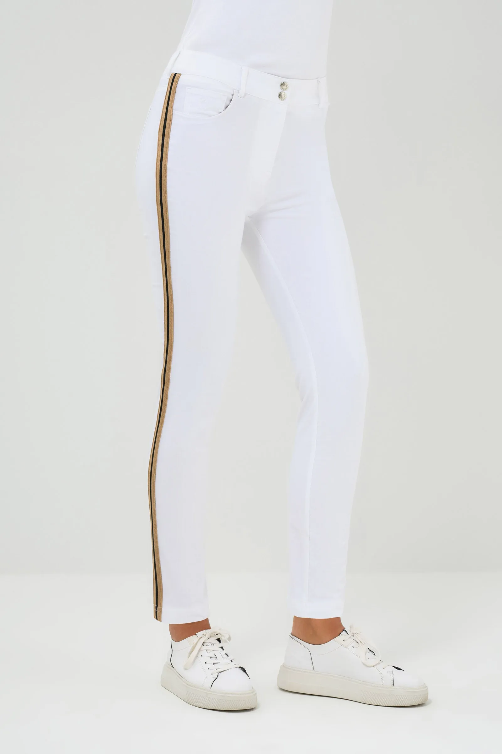 Luli Stripe Performance Cotton Skinny Pant sold by Anatomie product image thumbnail 3