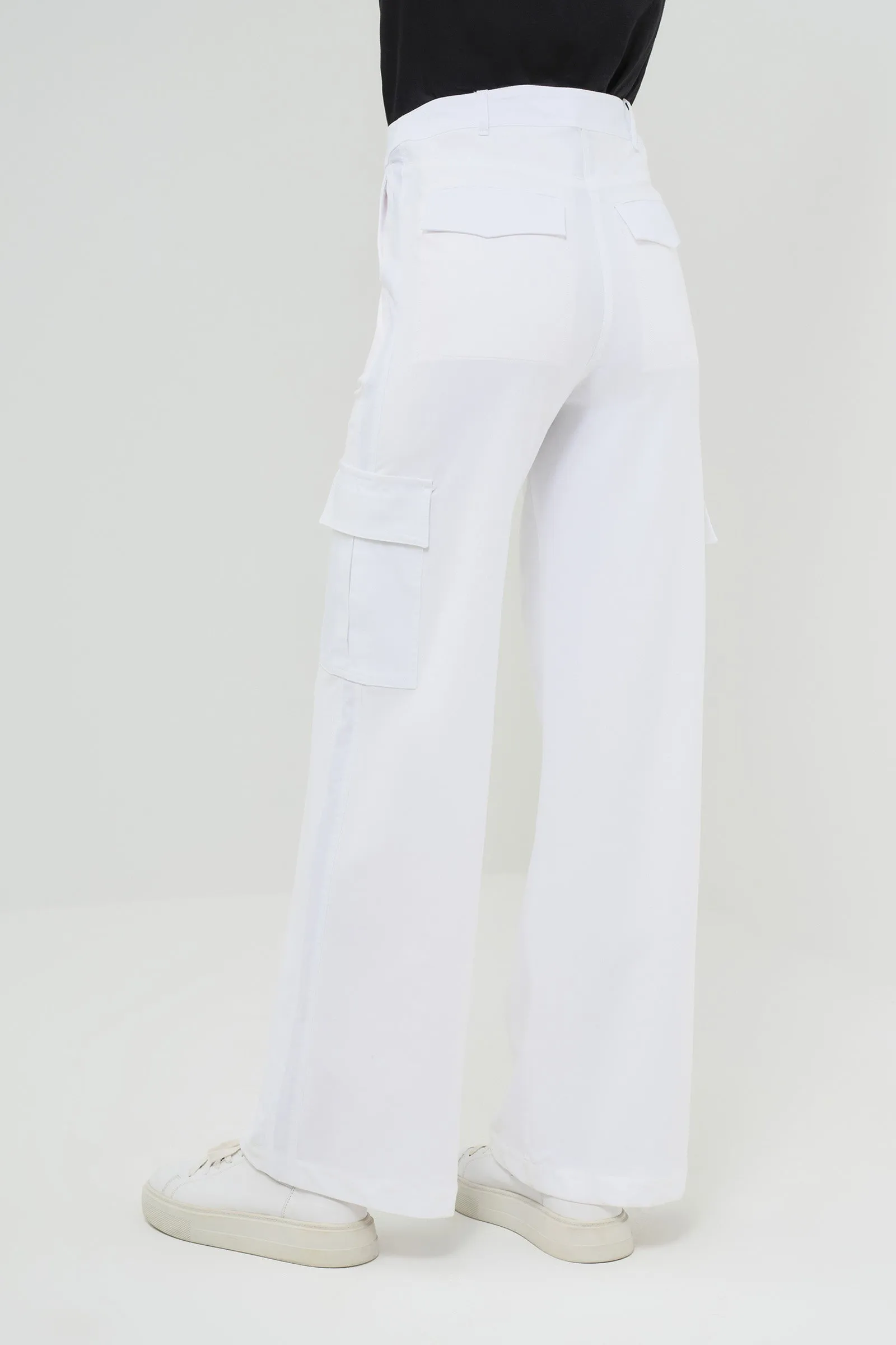 Julia Wide Leg Cargo Pant White sold by Anatomie product image thumbnail 4
