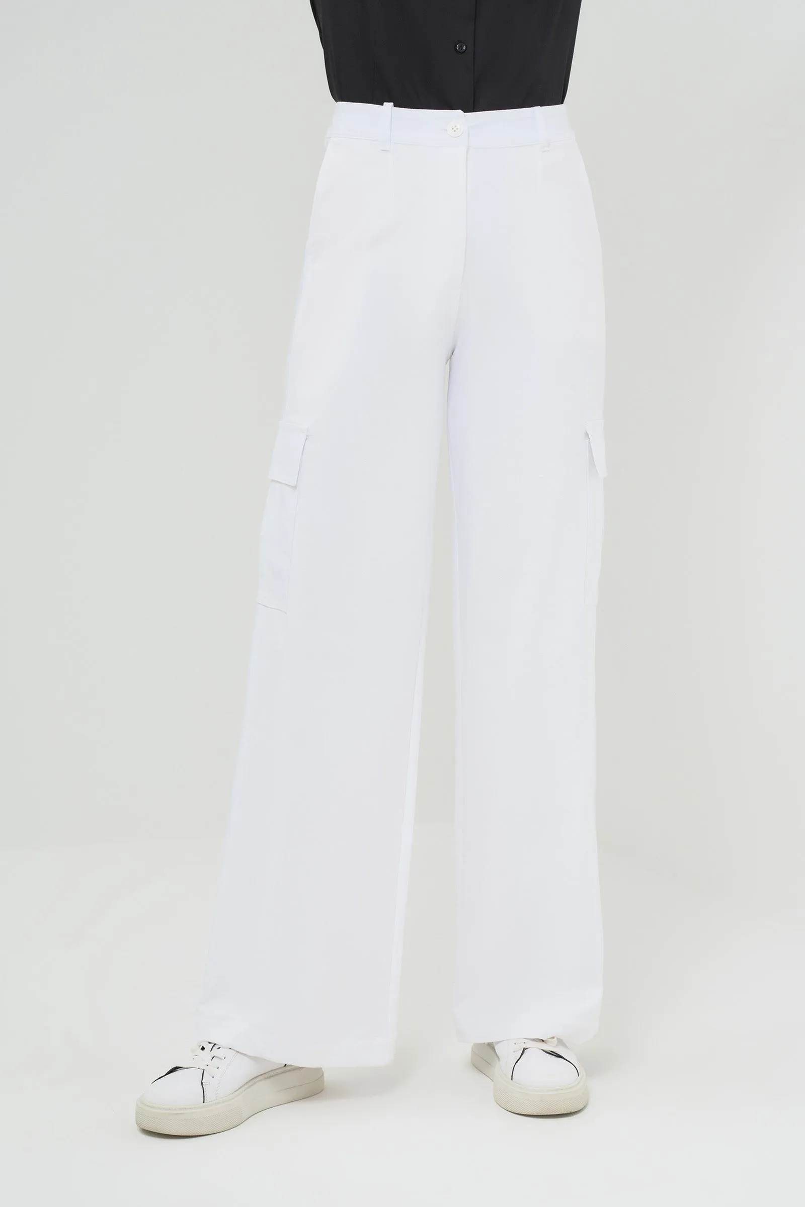 Julia Wide Leg Cargo Pant White sold by Anatomie product image thumbnail 2