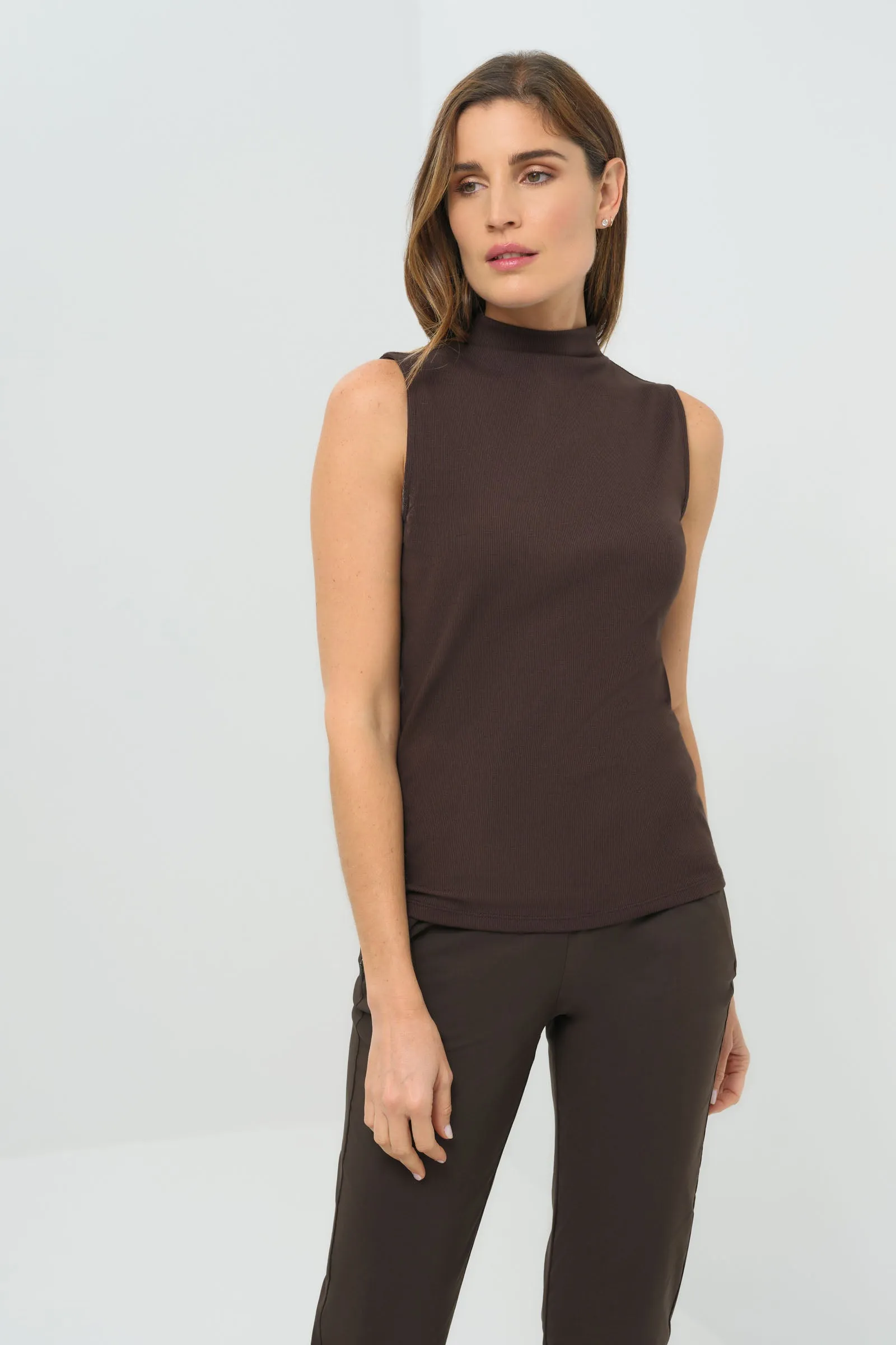 Siobhan Sleeveless High Neck Pima Rib Top sold by Anatomie product image thumbnail 5