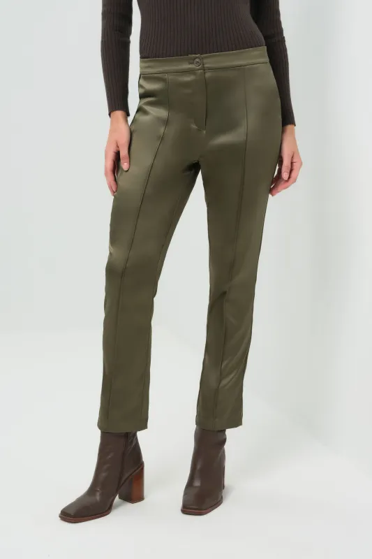Arden Satin Straight Leg Pant sold by Anatomie