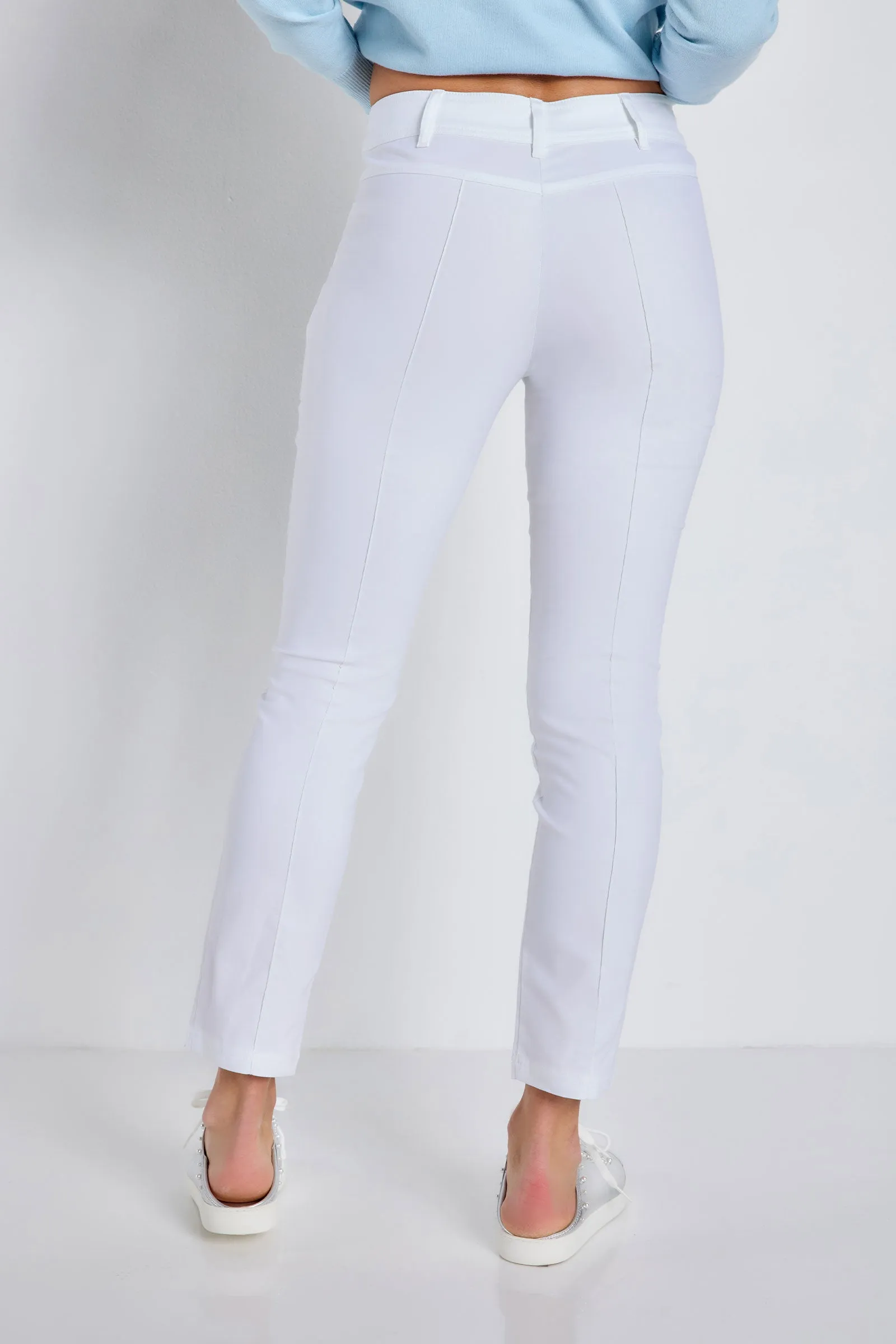 The Peggy Zippered Pant in White sold by Anatomie product image thumbnail 3