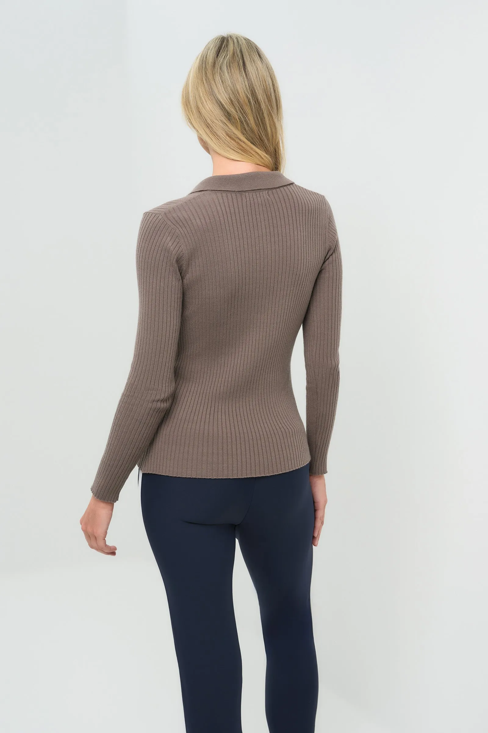 Georgie Rib Sweater Knit Collared Top sold by Anatomie product image thumbnail 3