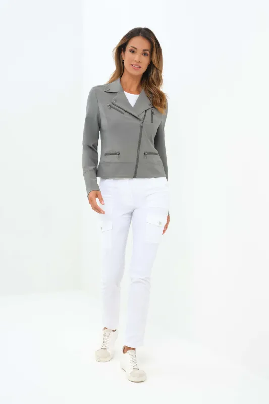 Marina Performance Twill Biker Jacket made by Anatomie