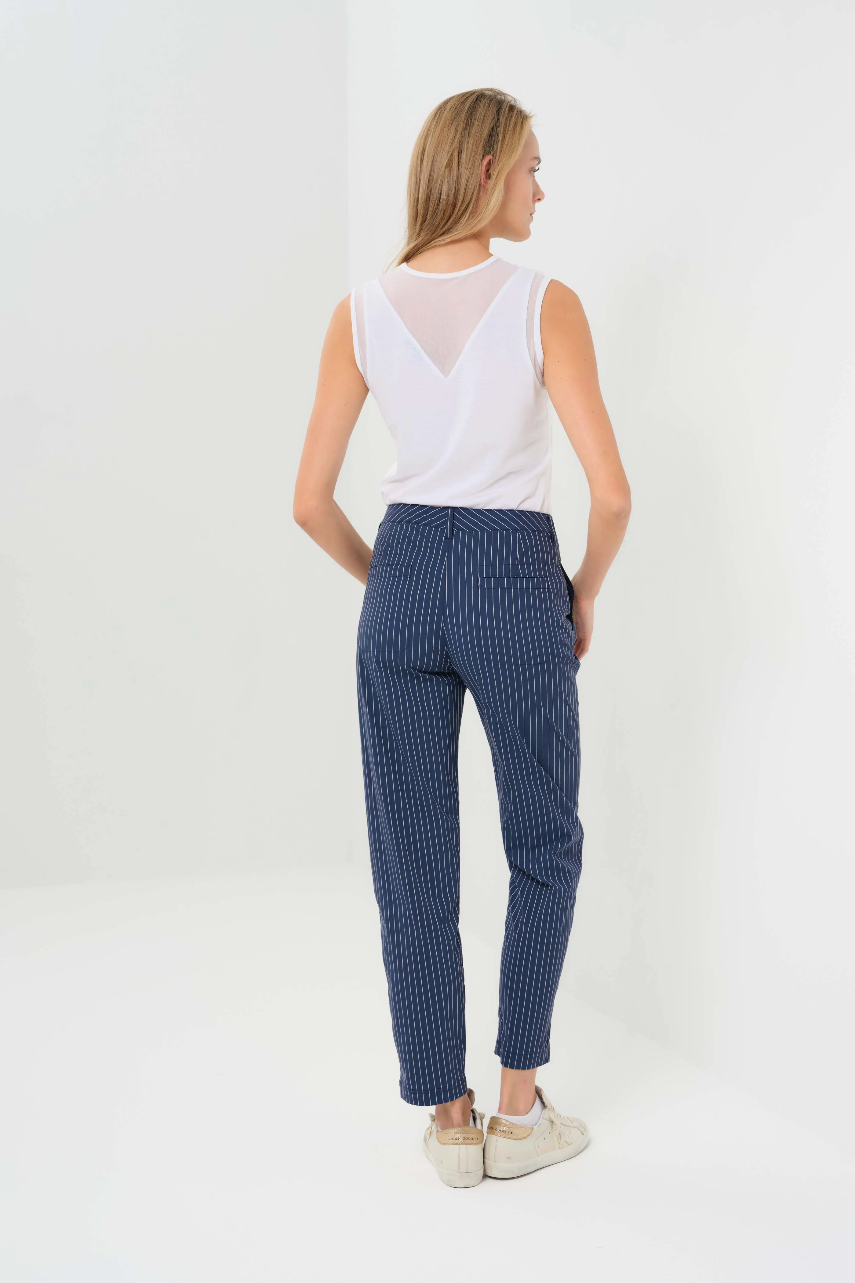 Dynamic Dina Striped Ultralight Tapered Ankle Pant sold by Anatomie product image thumbnail 3