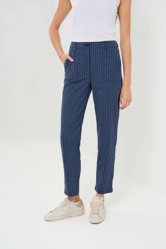 Dynamic Dina Striped Ultralight Tapered Ankle Pant made by Anatomie