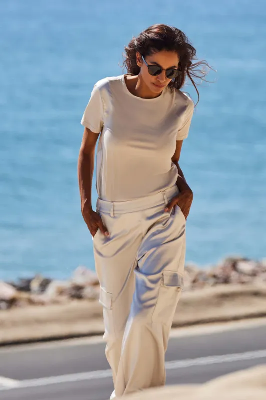 Carmella Top & Candela Satin Pant sold by Anatomie