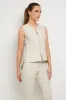 Adley Techno Linen Vest Top sold by Anatomie