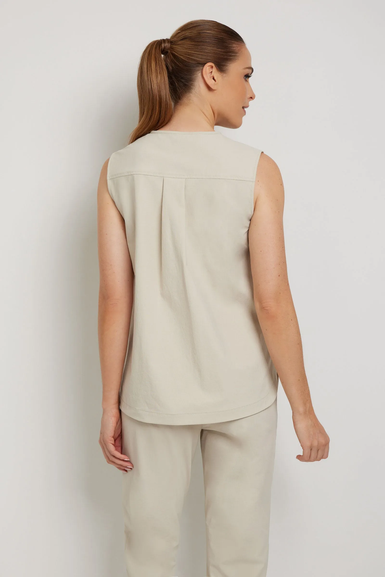 Adley Techno Linen Vest Top sold by Anatomie product image thumbnail 4