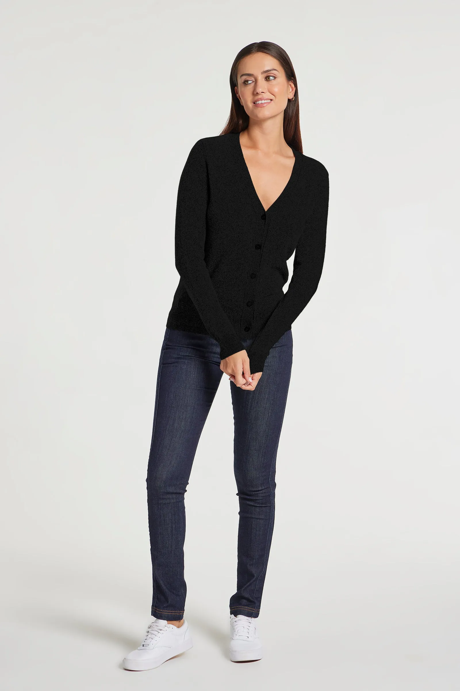 Missy Cashmere Cardigan in Black sold by Anatomie product image thumbnail 4