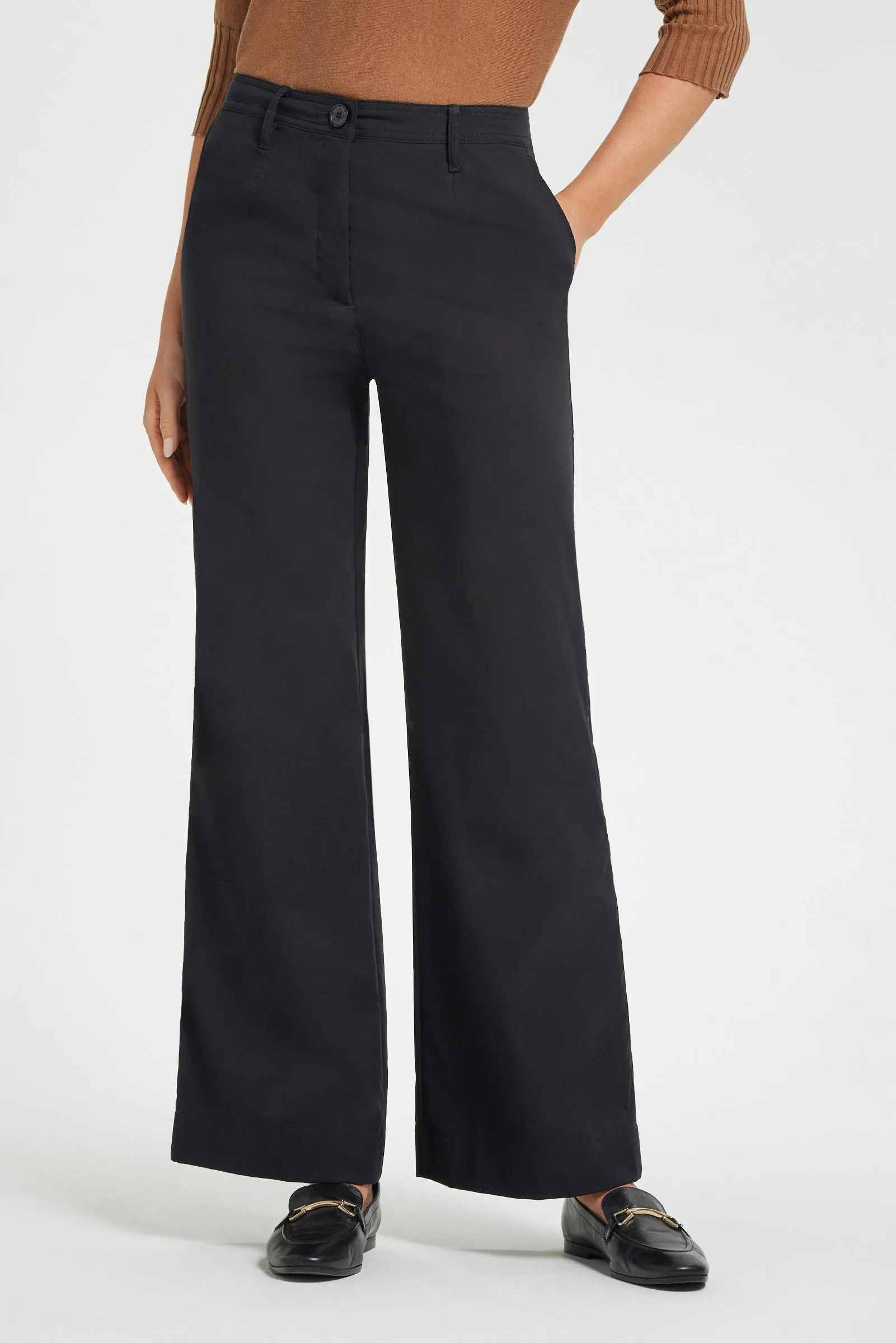 Brooklyn Wide Leg Mid-weight Pant sold by Anatomie