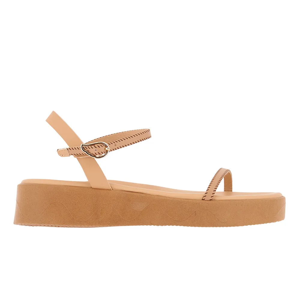 Irida Stitch Natural/Brown sold by Ancient Greek Sandals