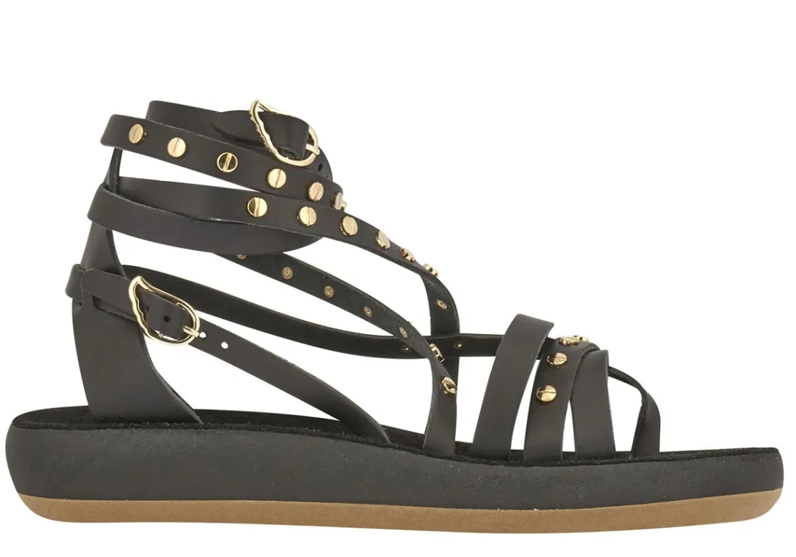 Satira Nails Comfort Black sold by Ancient Greek Sandals