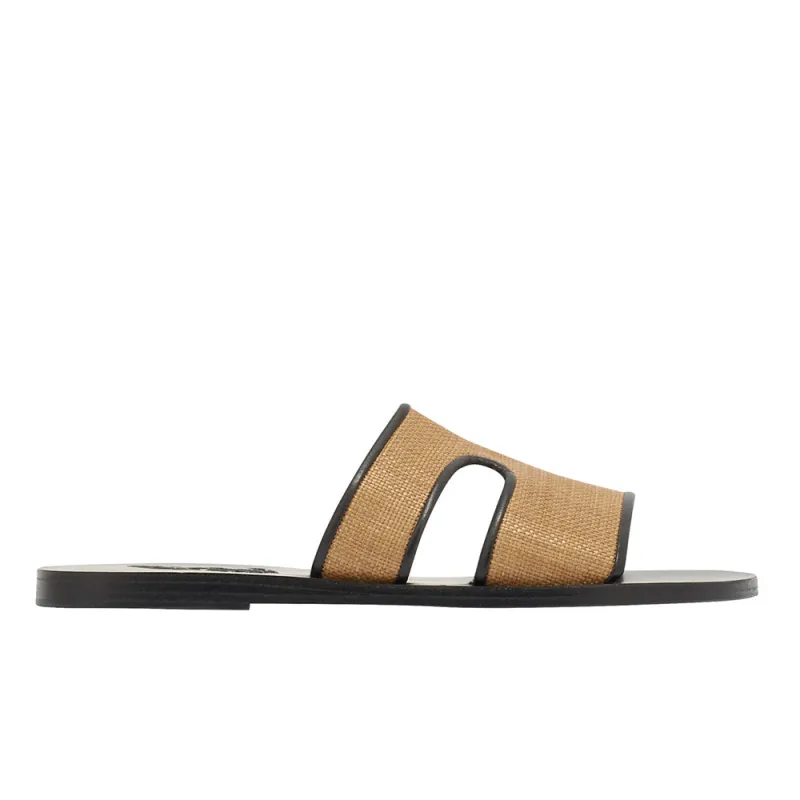 Apteros Cognac/Black sold by Ancient Greek Sandals