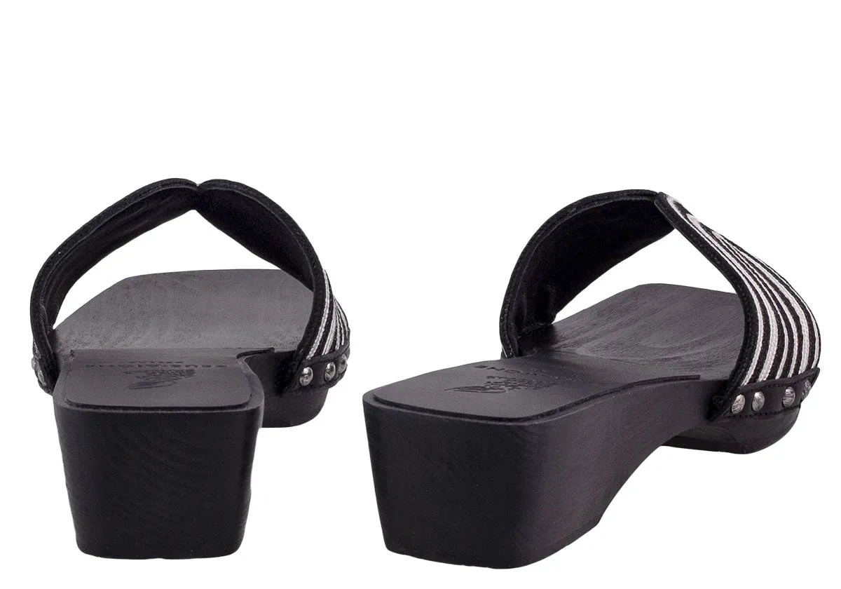 The Harness Clog Black/White sold by Ancient Greek Sandals product image thumbnail 5