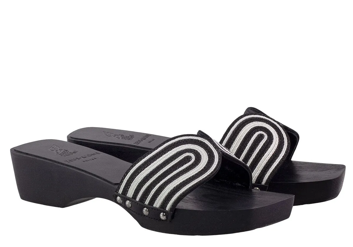 The Harness Clog Black/White sold by Ancient Greek Sandals product image thumbnail 4