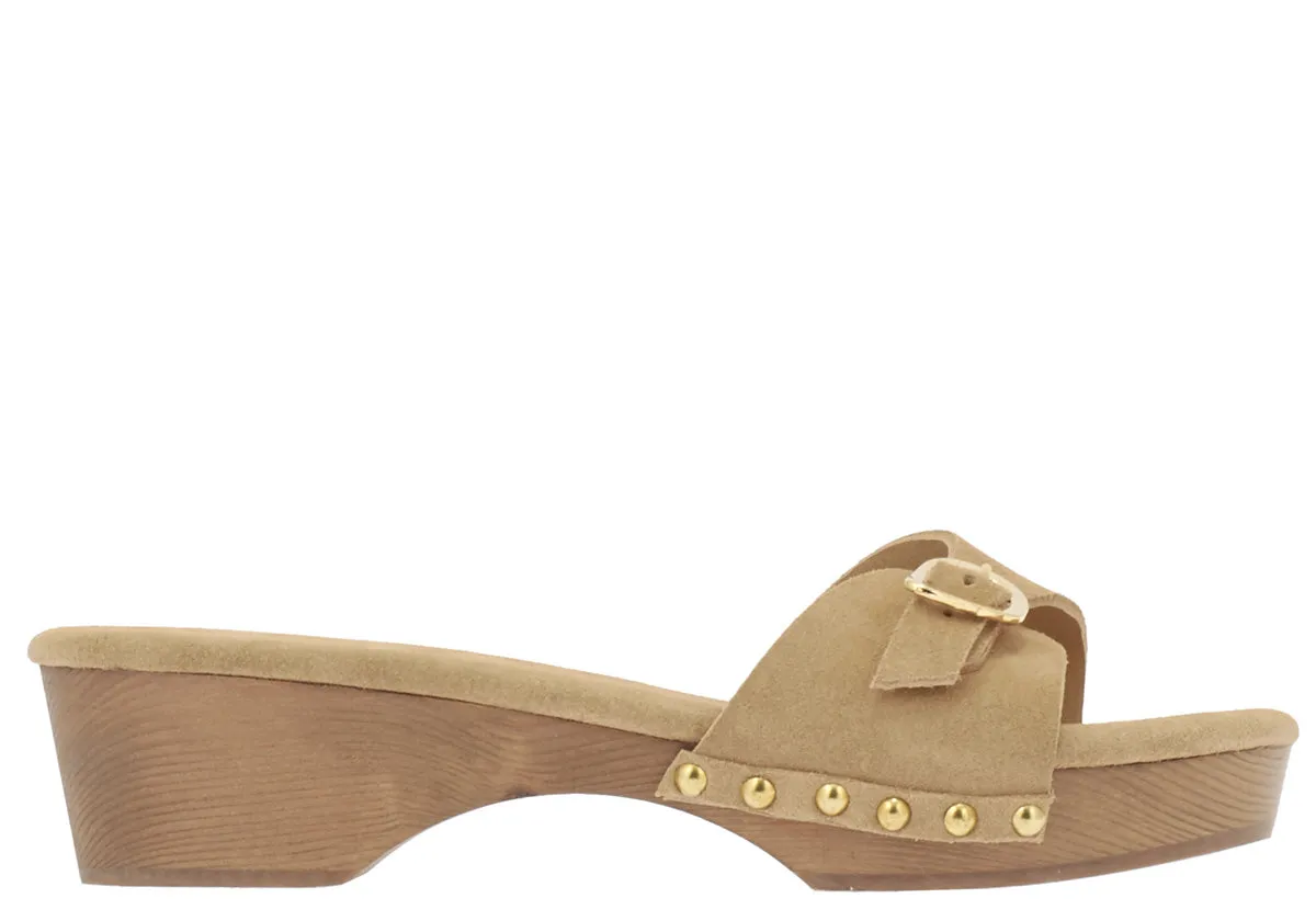 Omonia Sabot Camel sold by Ancient Greek Sandals