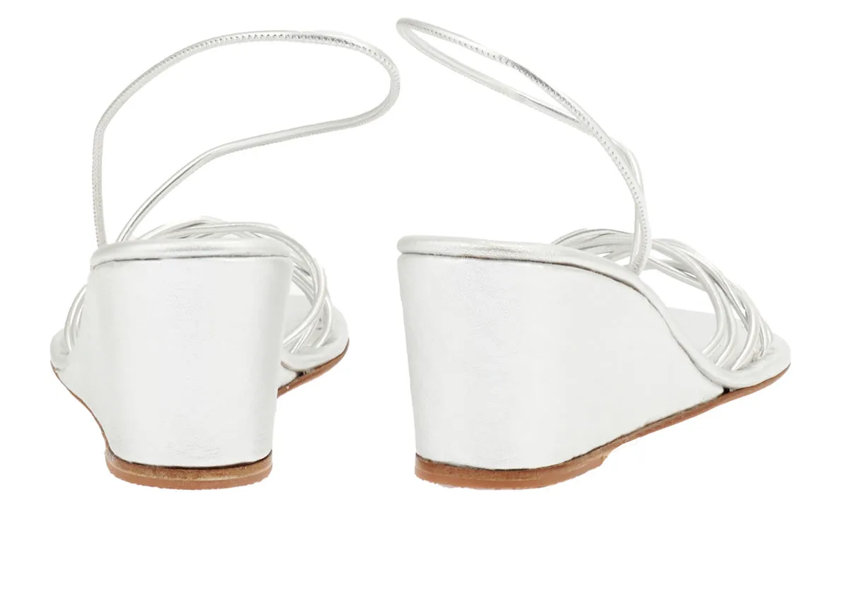 Vasilisa Mid Wedge Silver sold by Ancient Greek Sandals product image thumbnail 5