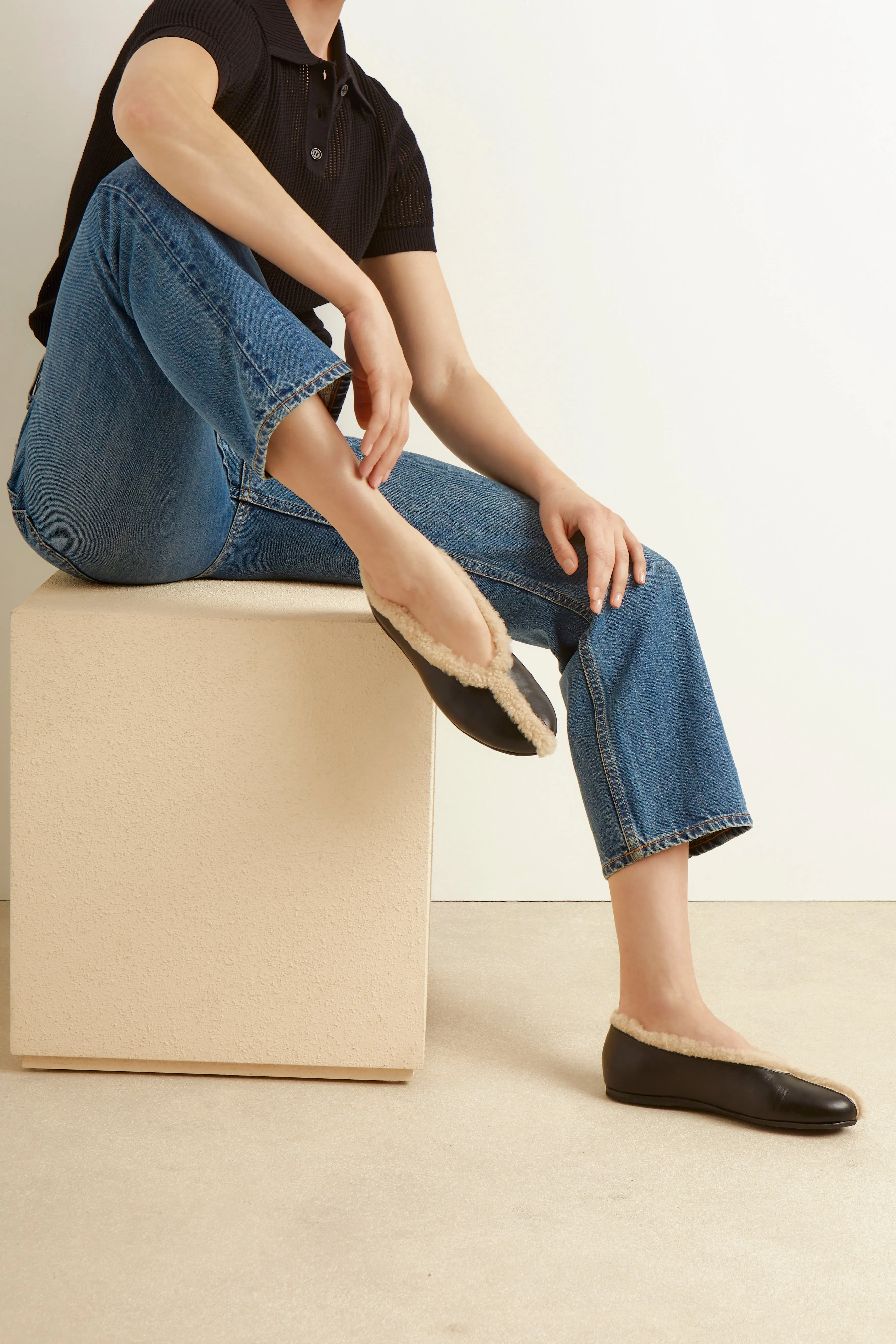 Aeropi Ballet Flat Black sold by Ancient Greek Sandals product image thumbnail 2