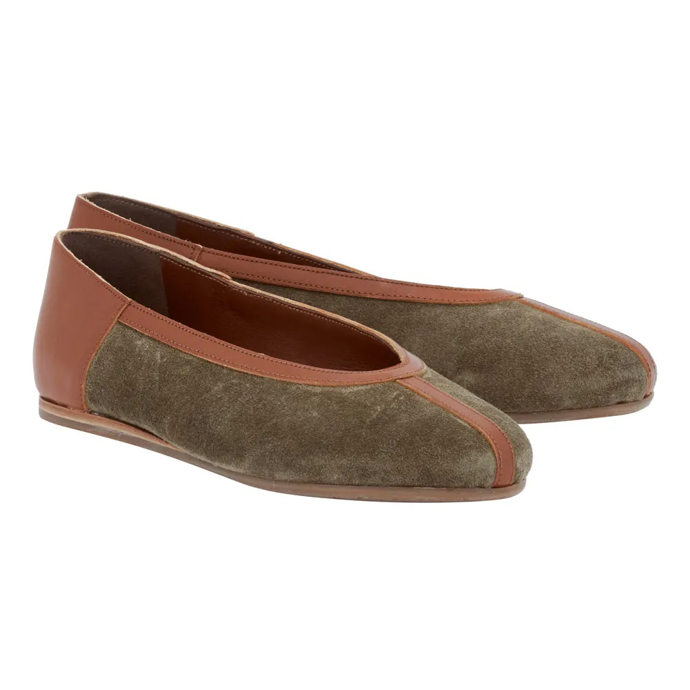 Aeropi Ballet Flat Khaki/T-Moro sold by Ancient Greek Sandals product image thumbnail 3