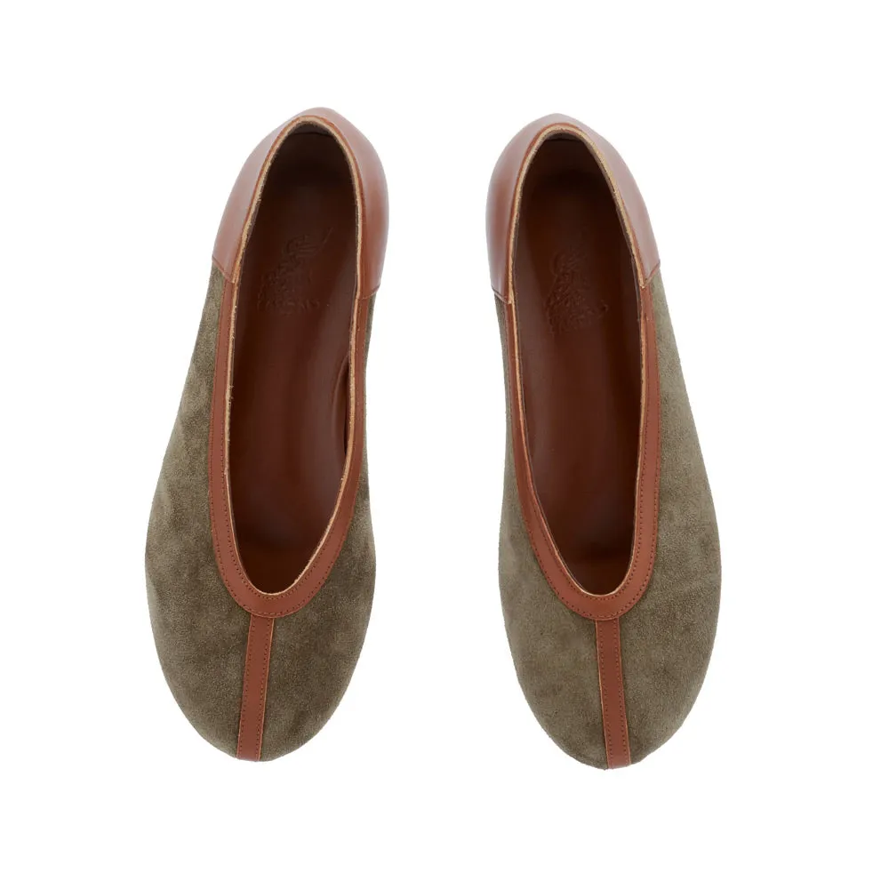 Aeropi Ballet Flat Khaki/T-Moro sold by Ancient Greek Sandals product image thumbnail 2