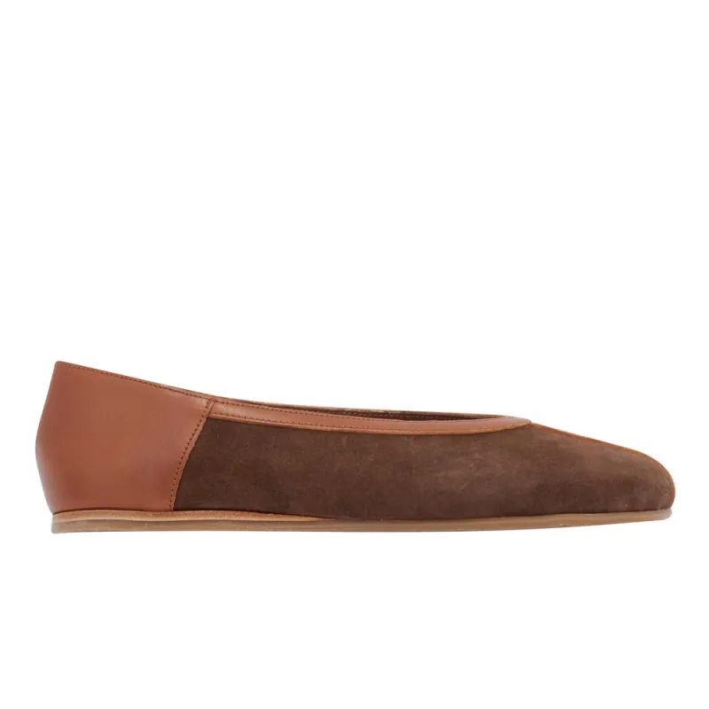 Aeropi Ballet Flat Brown/Cotto sold by Ancient Greek Sandals