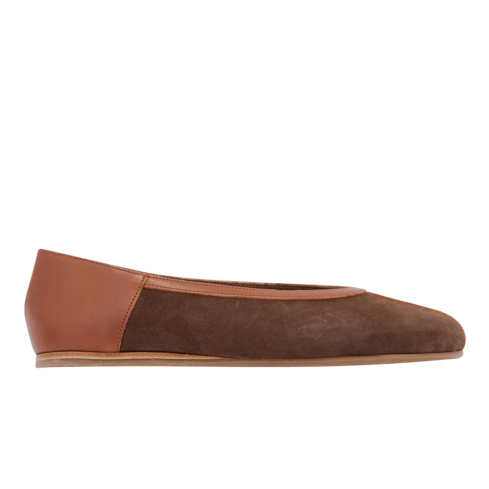 Aeropi Ballet Flat Brown/Cotto sold by Ancient Greek Sandals