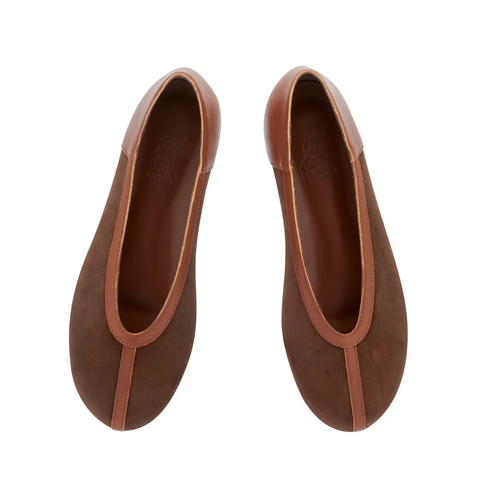 Aeropi Ballet Flat Brown/Cotto sold by Ancient Greek Sandals product image thumbnail 2