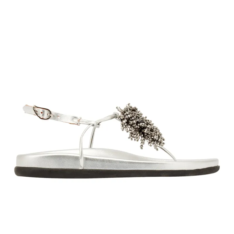 Rikki Footbed All Silver made by Ancient Greek Sandals