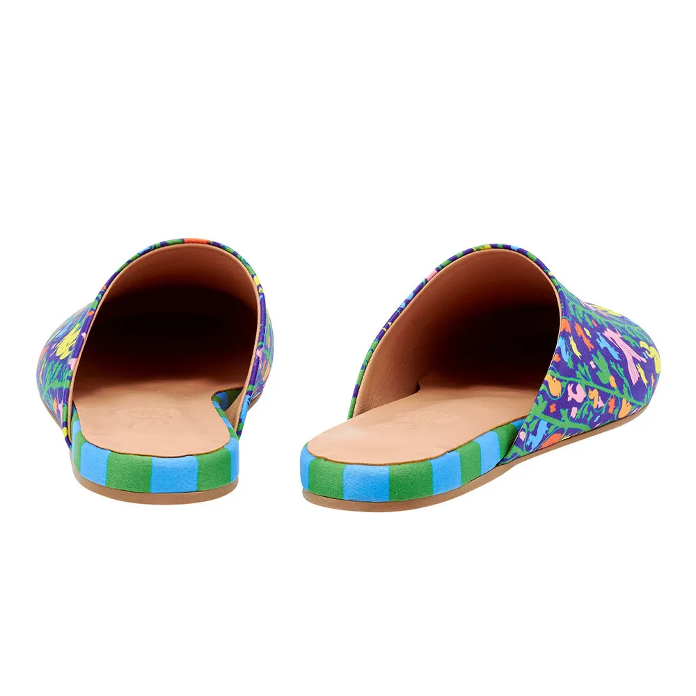 The Slipper Kiknos Blue sold by Ancient Greek Sandals product image thumbnail 4