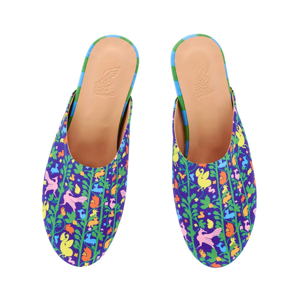 The Slipper Kiknos Blue sold by Ancient Greek Sandals product image thumbnail 2